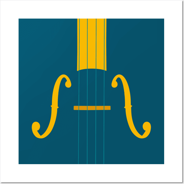 Strings in Golds and Teal Wall Art by NattyDesigns